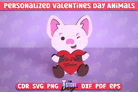 Valentine’s Day Animals Bundle | Romantic Gift | Gift for Girlfriends | CNC Files SVG The T Store Design 