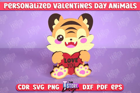 Valentine’s Day Animals Bundle | Romantic Gift | Gift for Girlfriends | CNC Files SVG The T Store Design 