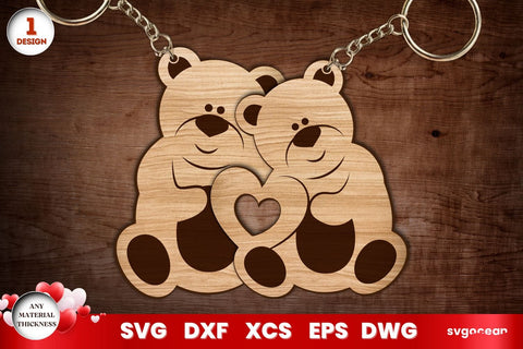Valentine's Day Animals Keychains SVG SvgOcean 