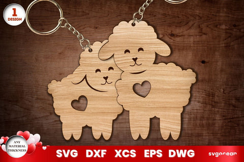 Valentine's Day Animals Keychains SVG SvgOcean 