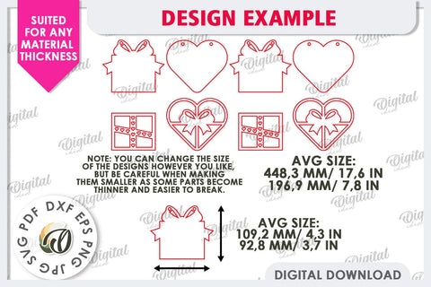 Valentine's Day Banner Laser Cut. Love Banner SVG. Heart SVG SVG Evgenyia Guschina 