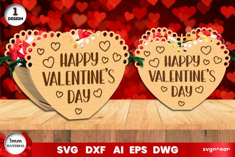 Valentine's Day Baskets Laser Cut SVG SvgOcean 