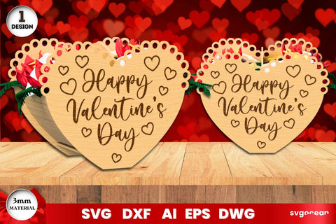 Valentine's Day Baskets Laser Cut SVG SvgOcean 
