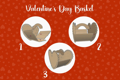 Valentine's Day Baskets Laser Cut SVG SvgOcean 