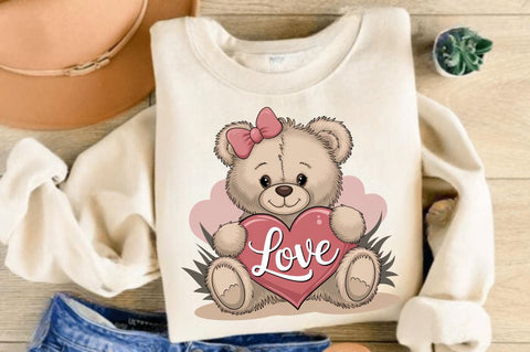 Valentine's Day Bear Sublimation Design Sublimation Regulrcrative 