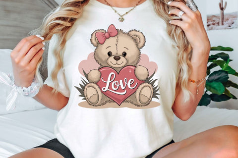 Valentine's Day Bear Sublimation Design Sublimation Regulrcrative 