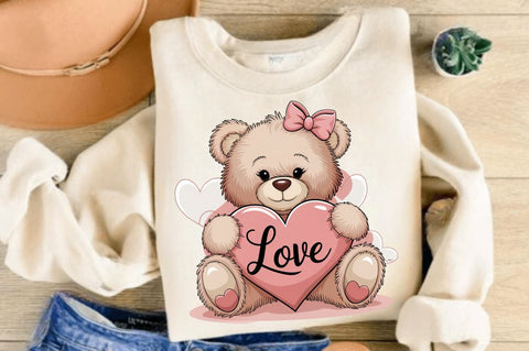 Valentine's Day Bear Sublimation Design Sublimation Regulrcrative 