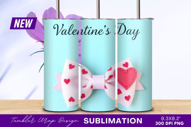 Valentines day bow tumbler png sublimation design Sublimation Regulrcrative 