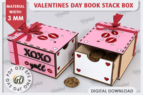Valentine's Day Box Laser Cut. Valentine Day Gifts SVG SVG Evgenyia Guschina 