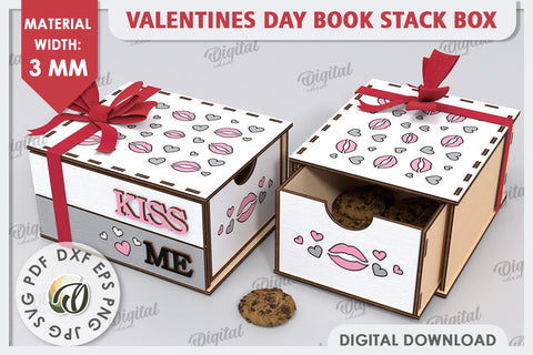 Valentine's Day Box Laser Cut. Valentine Day Gifts SVG SVG Evgenyia Guschina 