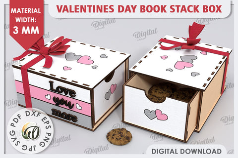 Valentine's Day Box Laser Cut. Valentine Day Gifts SVG SVG Evgenyia Guschina 