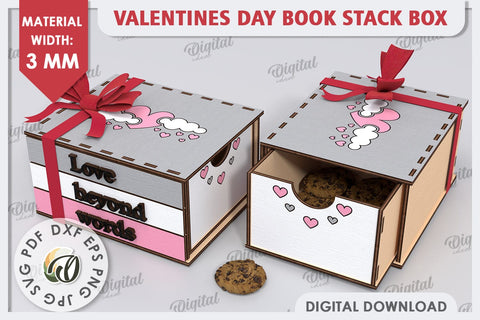 Valentine's Day Box Laser Cut. Valentine Day Gifts SVG SVG Evgenyia Guschina 