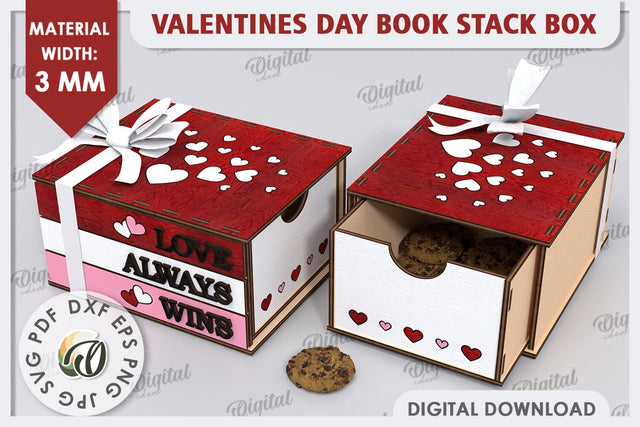 Valentine's Day Box Laser Cut. Valentine Day Gifts SVG SVG Evgenyia Guschina 