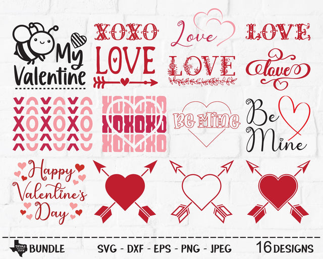 Valentine's Day Bundle | Valentines SVG SVG Texas Southern Cuts 