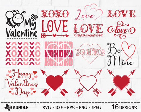Valentine's Day Bundle | Valentines SVG SVG Texas Southern Cuts 