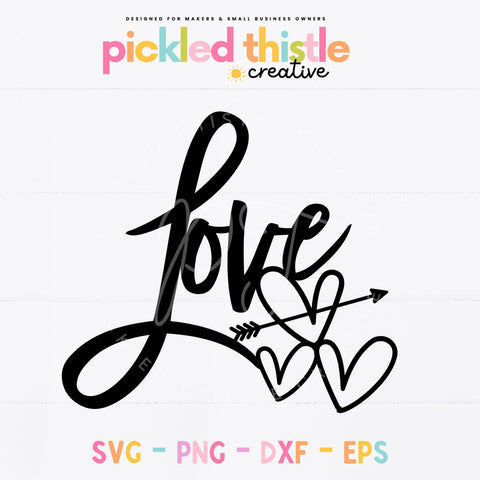 Valentine's Day Cake Topper SVG SVG Pickled Thistle Creative 