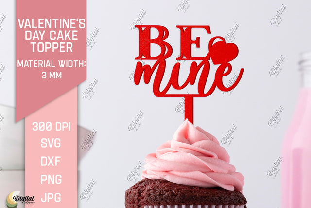 Valentine's Day Cake Topper. Valentine Laser. Be Mine SVG SVG Evgenyia Guschina 