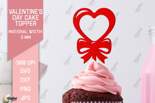 Valentine's Day Cake Topper. Valentine Laser. Heart SVG SVG Evgenyia Guschina 