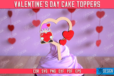 Valentine's Day Cake Toppers | Valentine's Sign | Adornment Dining Table | CNC File SVG Fly Design 