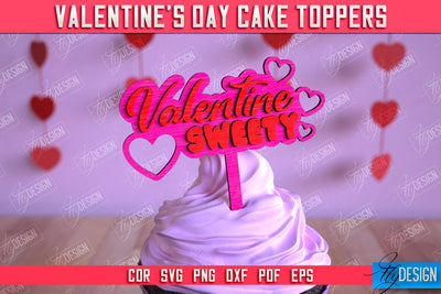 Valentine's Day Cake Toppers | Valentine's Sign | Adornment Dining Table | CNC File SVG Fly Design 