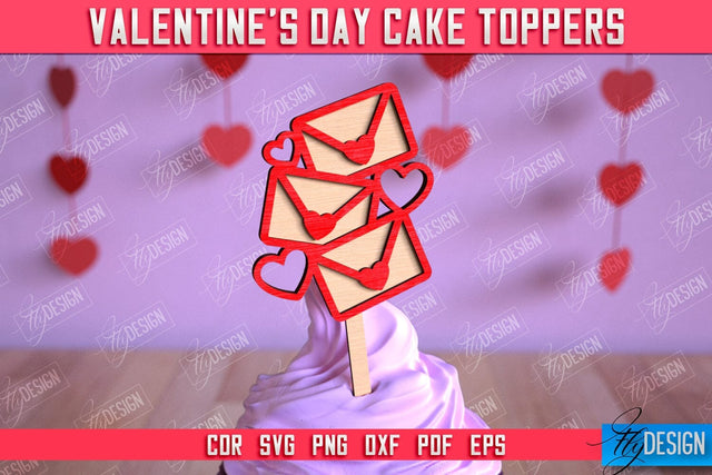 Valentine's Day Cake Toppers | Valentine's Sign | Adornment Dining Table | CNC File SVG Fly Design 