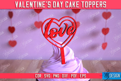 Valentine's Day Cake Toppers | Valentine's Sign | Adornment Dining Table | CNC File SVG Fly Design 