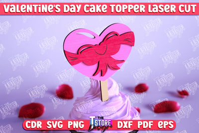 Valentine's Day Cake Toppers | Valentine's Sign | Adornment Dining Table | CNC File SVG The T Store Design 