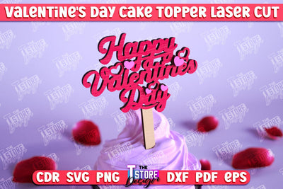 Valentine's Day Cake Toppers | Valentine's Sign | Adornment Dining Table | CNC File SVG The T Store Design 