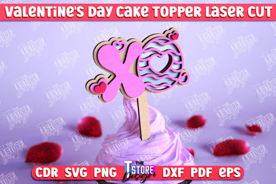 Valentine's Day Cake Toppers | Valentine's Sign | Adornment Dining Table | CNC File SVG The T Store Design 