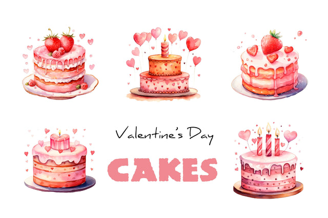 Valentines Day Cakes PNG Clipart Sublimation Rin Green 