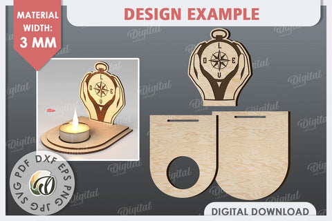 Valentine's Day Camping Candle Holder Laser Cut. Love SVG SVG Evgenyia Guschina 