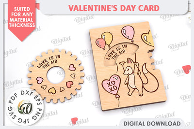 Valentine's Day Card Laser Cut. Greeting Card SVG SVG Evgenyia Guschina 