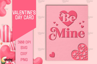 Valentine's Day Card SVG. Greeting Card Paper Cut. Love Quote SVG 3D Paper Evgenyia Guschina 