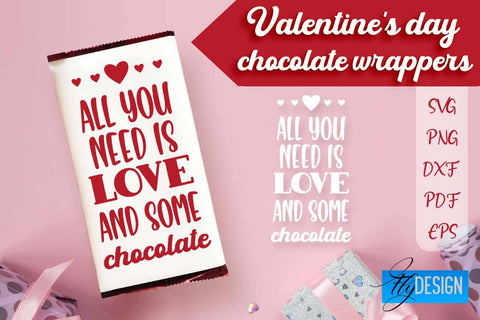 Valentine's Day Chocolate Wrapers SVG | Chocolate Wrapers Design SVG Fly Design 