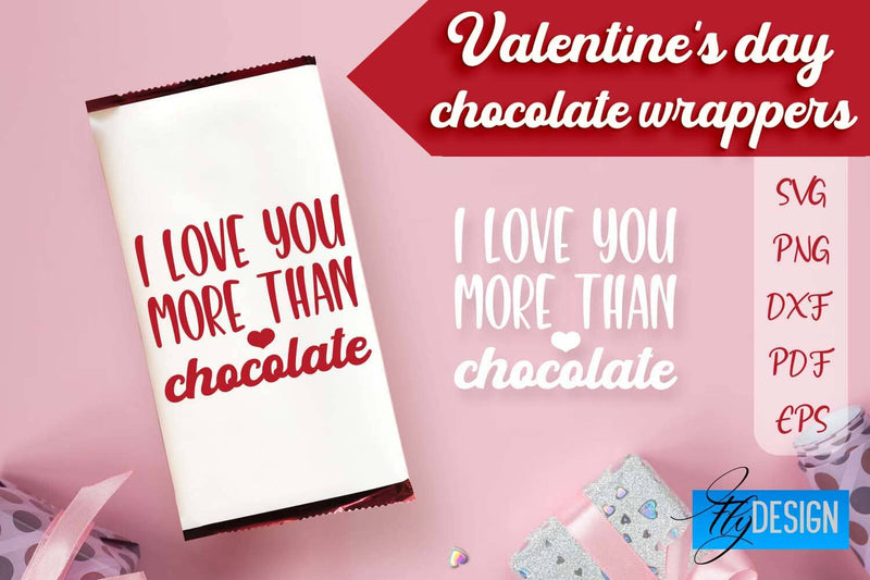 Valentine's Day Chocolate Wrapers SVG | Chocolate Wrapers Design SVG Fly Design 