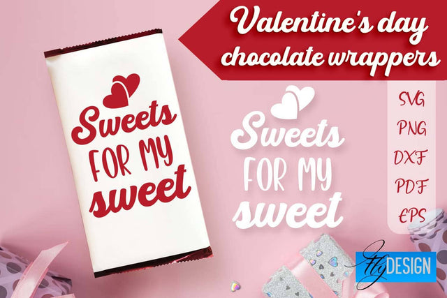 Valentine's Day Chocolate Wrapers SVG | Chocolate Wrapers Design SVG Fly Design 