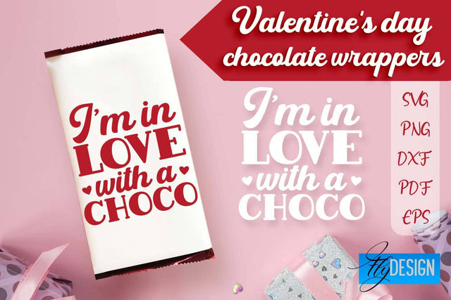 Valentine's Day Chocolate Wrapers SVG | Chocolate Wrapers Design SVG Fly Design 