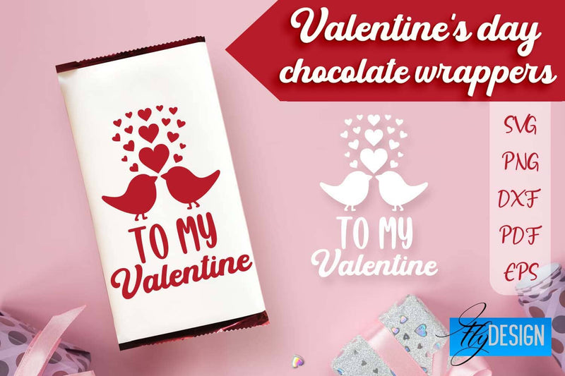 Valentine's Day Chocolate Wrapers SVG | Chocolate Wrapers Design SVG Fly Design 