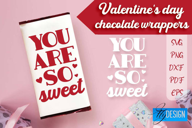 Valentine's Day Chocolate Wrapers SVG | Chocolate Wrapers Design SVG Fly Design 