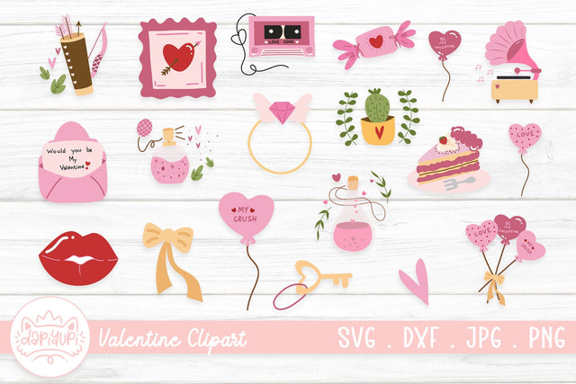 Valentine's Day Clipart Bundle SVG dapiyupi store 