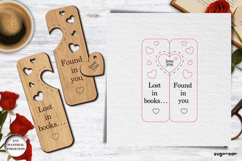 Valentine's Day Couple Bookmarks SVG Bundle SVG SvgOcean 