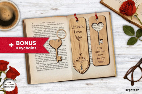 Valentine's Day Couple Bookmarks SVG Bundle SVG SvgOcean 