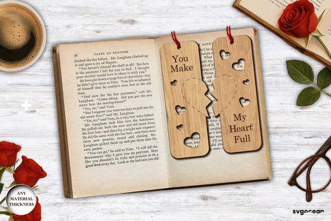 Valentine's Day Couple Bookmarks SVG Bundle SVG SvgOcean 