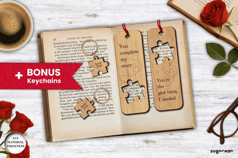 Valentine's Day Couple Bookmarks SVG Bundle SVG SvgOcean 