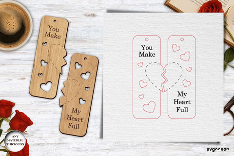 Valentine's Day Couple Bookmarks SVG Bundle SVG SvgOcean 