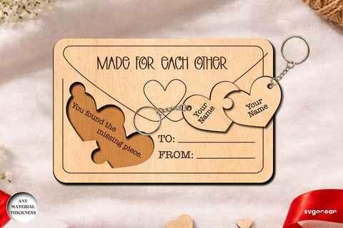 Valentine's Day Couple Keychains SVG Bundle SVG SvgOcean 