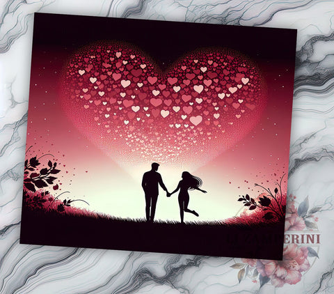 Valentine's Day Couple Tumbler Wrap, February 14 Sublimation Design, 20oz Tumbler Art, Digital Download Tumbler, Romantic Couple Gift, Love Tumbler Wrap, Cute Couple Design Sublimation Li Zamperini 