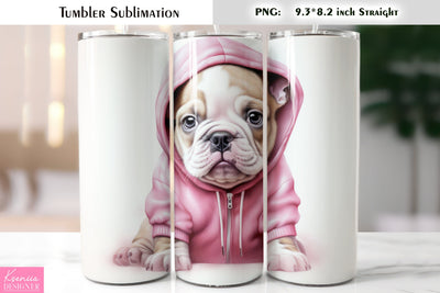 Valentines Day Cute Dog Tumbler Sublimation Sublimation Kseniia designer 