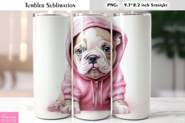 Valentines Day Cute Dog Tumbler Sublimation Sublimation Kseniia designer 