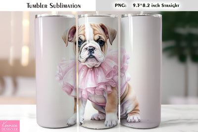 Valentines Day Cute Dog Tumbler Sublimation Sublimation Kseniia designer 